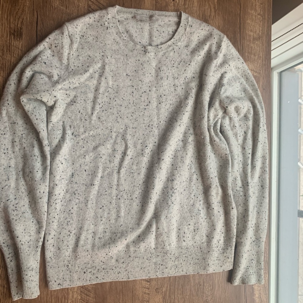 Everlane sweater, speckled black and white